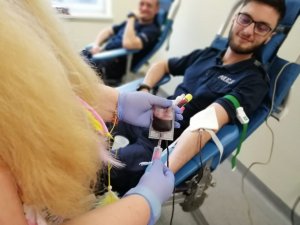 Zbiórka krwi zorganizowana w KPP w Koluszkach
