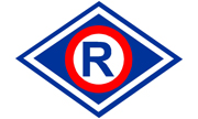Wielka litera R symbol ruchu drogowego