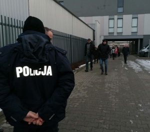 Ćwiczenia ewakuacyjne w komendzie.