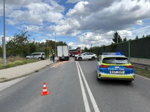 Zdjęcie wypadku drogowego.