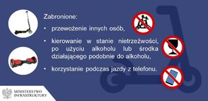 Zdjęcie hulajnogi i deskorolki z przepisami.