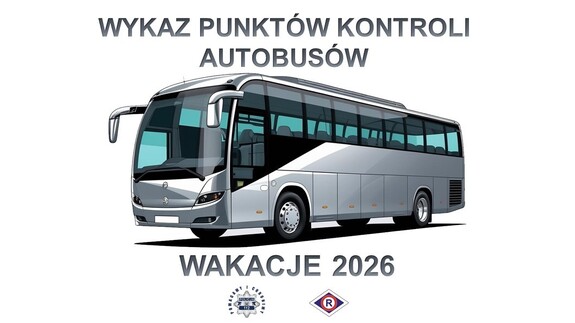 Zdjęcie autobusu z napisem wykaz punktów kontroli autobusu 2026.